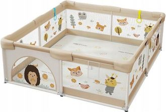 OEM Parque Infantil Grande Xxl 180x200cm + Colchoneta + Cubierta Seca De Piscina 100 Pelotas