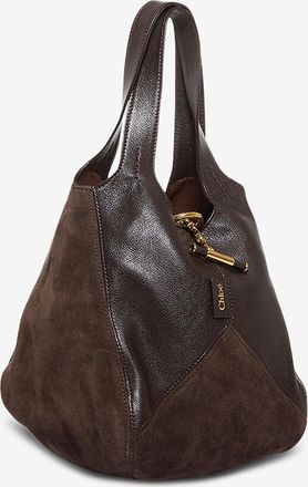 Chloé Handtasche aus Leder und Veloursleder Balloon Small