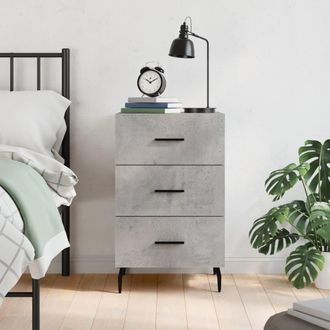 vidaXL Vidaxl - Mesita De Noche Madera De Ingenier&iacute;a Gris Sonoma 40x40x66 Cm