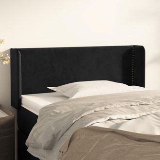 vidaXL Cabecero De Terciopelo Negro 93x16x78/88 Cm Vidaxl