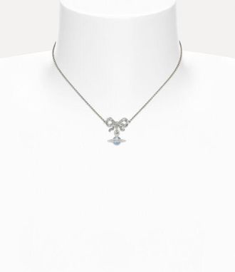 Vivienne Westwood Octavie Choker Platinum-blue-aqua-cz Platinum-blue-aqua-cz Women