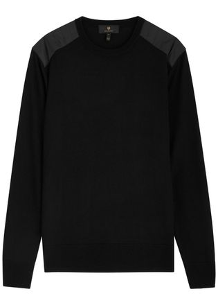 Belstaff Kerrigan Logo Wool Jumper - Black - S