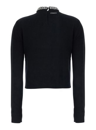 Pinko Womens Sweater Berlin Black Tops Top