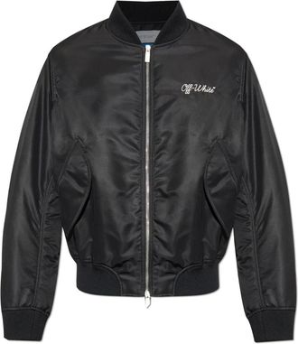 Off-white Bomberjack - Heren - Bomber jackets - Zwart - S - Satijn - Jassen