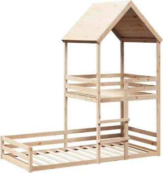 vidaXL Vidaxl - Cama litera sin colchón madera maciza de pino 90x200 cm