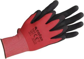 cofan Guantes Impregnados De Nitrilo Modelo Sandy Coating Color Rojo Y Negro En Packs De 12 Pares Cofan 9