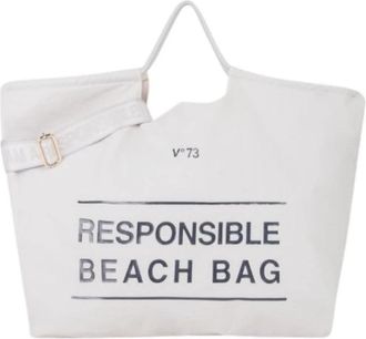 V&deg; 73 Shopping Bag Review - Dames - Shoppers - Wit - ONE Size - Polyester - Tassen