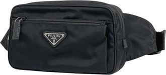 Prada Black Nero Nylon Fanny Pack Pouch Sling Bag (Pre-Owned)