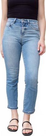 Flying Monkey Remi Crop Slim Straight Jeans In Pink
