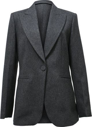 Sandro Sandro x Clara Luciani Brushed Blazer In Grey Wool