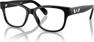 Swarovski 54mm Rectangle optical glasses in Black at Nordstrom