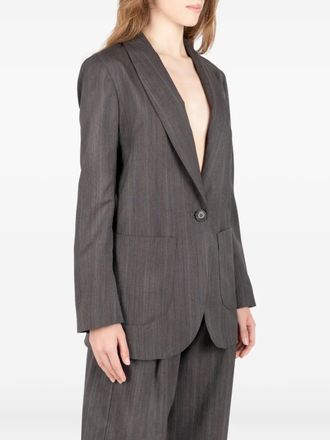 Société Anonyme Blazer monopetto gessato - Grigio