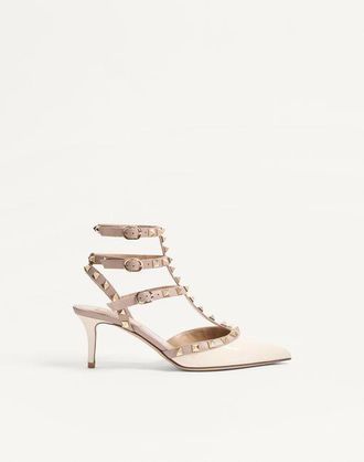 Valentino Garavani D&eacute;collet&eacute; Rockstud Con Cinturini 65Mm Donna AVORIO/POUDRE 38.5
