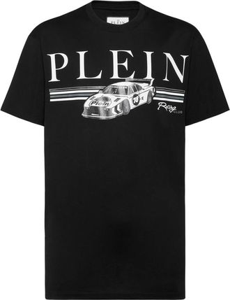 Philipp Plein Jersey T-shirt Ronde Hals SS Cars Racing - Heren - T-shirts - Zwart - 4XL - Katoen - Tops