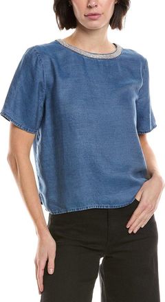 Vince Camuto Rhinestone Collar Blouse