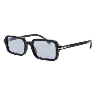 Fendi Ladies Blue Rectangular Sunglasses FE40174I01X