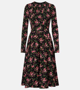 Dolce & Gabbana Floral silk-blend midi dress