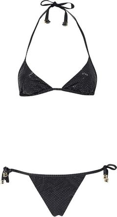 Balmain Metallic Zwarte Bikini - Dames - Bikinis - Zwart - L - Badmode