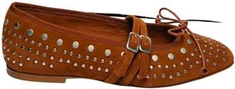 Baldinini scarpe basse Camoscio - Dames - Ballerinas - Bruin - 35 EU - Su&egrave;de - Schoenen