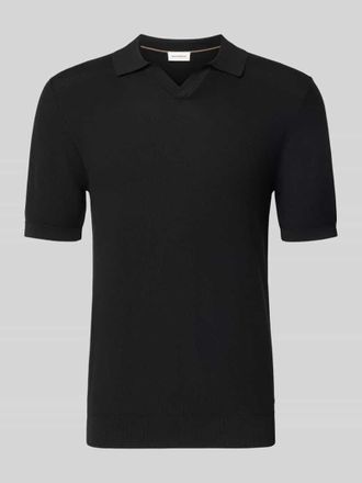Roy Robson Slim Fit Poloshirt mit Viskose-Anteil in Black, Gr&ouml;&szlig;e XXL