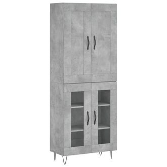 Berkfield Home Highboard Concrete Grey 69.5x34x180 cm Engineered Wood