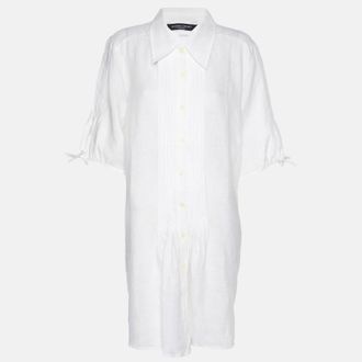 Marina Rinaldi Marina Sport By Marina Rinaldi White Linen Dress
