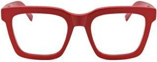Retro Superfuture 50mm Square Reading Glasses in Red at Nordstrom Rack
