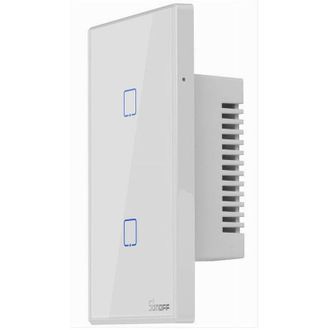 Trade Shop Trade Shop - Interruttore Luce Parete Smart Home Touch Wireless Wifi A 2 Canali Sonoff T0us2c