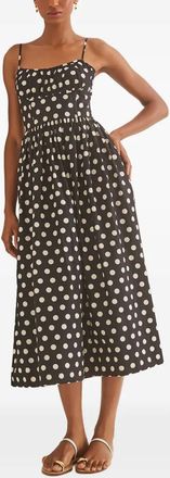 Cara Cara Alba midi-jurk met stippen - Zwart