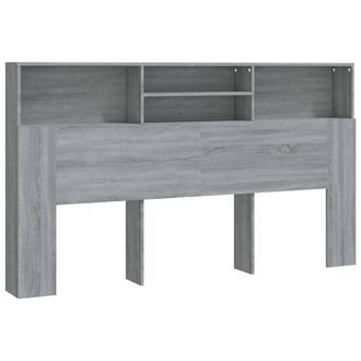 vidaXL Mueble Cabecero Gris Sonoma 180x19x103,5 Cm Vidaxl