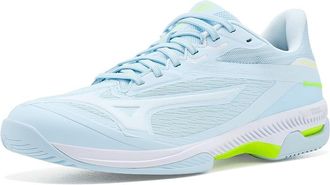 Mizuno Wave Exceed Court AC Womens Cross Training Shoes Ice Water/Lighting Yellow : 8.5 B - Medium, Synthetic