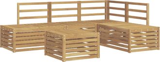 vidaXL Conjunto De Sof&aacute;s De Exterior 5 Pieza Blanco Vidaxl