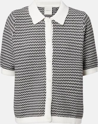 Varley C&aacute;rdigan Gaelle de algod&oacute;n chevron