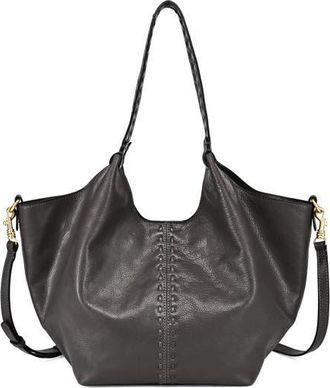 OLD TREND Magnolia Genuine Leather Handwoven Convertible Tote in Grey at Nordstrom
