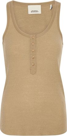 Isabel Marant Helma Ribbed Silk Tank top - Bronze - S (UK8-10 / S)