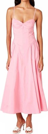 Nia Destene Midi Dress In Bon Bon