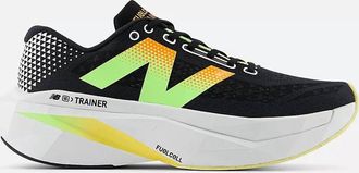 New Balance Mens Fuelcell Supercomp Trainer V3 Shoes In Black With Phantom And Bleached Lime Glo