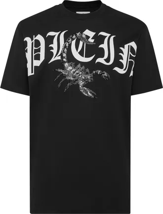 Philipp Plein T-shirt Round Neck SS Scorpion with Crystals