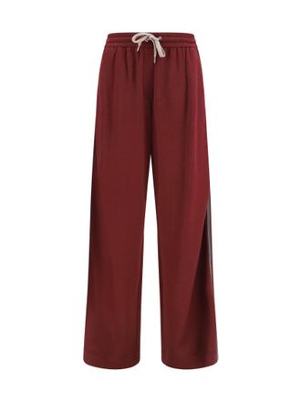 Brunello Cucinelli Maroon Relaxed Drawstring Pants