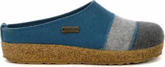 Haflinger Womens Grizzly Lines Clogs In Turquoise