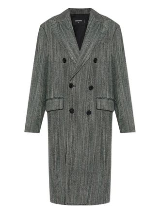Dsquared2 herringbone coat - men - Virgin Wool - 48 - Grey