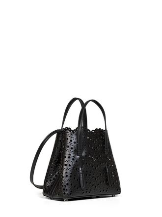 Alaia Womens Tote Bag Mina 20 Black Lambskin Handbags Hand