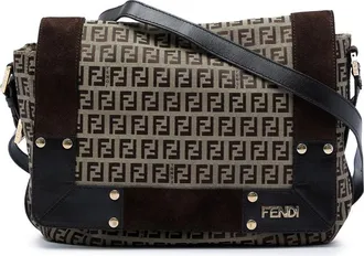 Fendi Pre-owned Fendi Zucchino Canvas Messenger Bag Ladies 82HVG8CY1YIL68G8