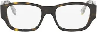 Fendi FE50123I Tortoiseshell Square Full Rim Eyeglasses - Brown