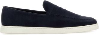 Churchs Navy Blue Suede Peebles Loafers