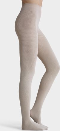 Simons Womens Touch-of-cashmere ribbed tights Exclusive collection from Italy