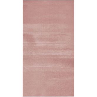 Beliani Beliani - Alfombra Rosa 80 X 150 Cm Poli&eacute;ster Piel Sint&eacute;tica De Conejo Pelo Largo Mirpur