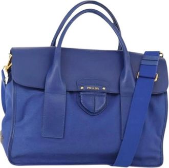 Prada Pre-owned Handbags, female, Blue, Size: ONE SIZE Pre-owned Hand Bag