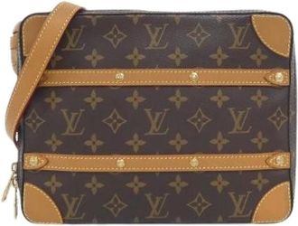 Louis Vuitton Pre-owned Cross Body Bags, female, Brown, Size: ONE SIZE Pre-owned Monogram Soft Trunk Messenger Shoulder Bag