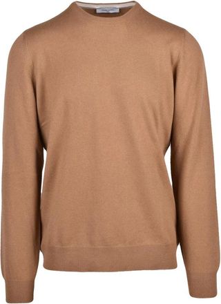 Gran Sasso Pullover met ronde hals - Heren - Ronde hals truien - Bruin - 3XL - Wol - Truien & Vesten